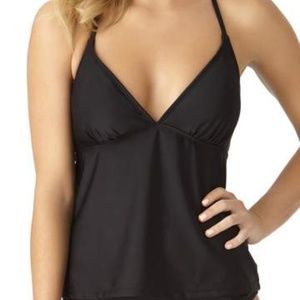 Black Time and Tru tankini swim suit top